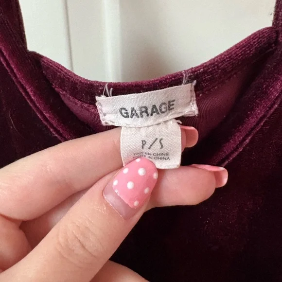 Garage Red Velvet Top - Picture 4 of 5